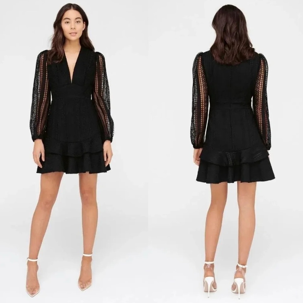 Sheike New Orleans Lace Mini Dress Black Size 6/ US 2 Chic Party Cocktail LBD